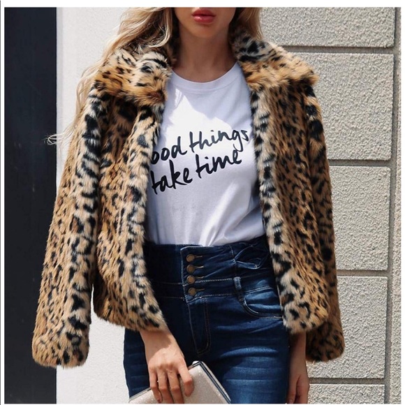 1 LEFT!๐ฅ$25!๐ฅSz 8-12 LEOPARD FAUX FUR JKT! - Picture 7 of 8